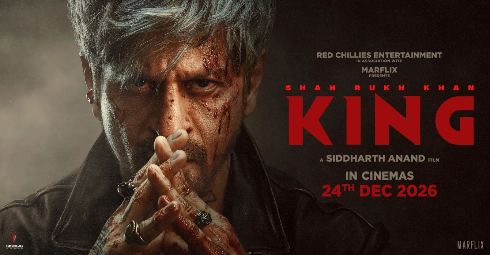 Shah Rukh Khan's new King poster: a rose, a gun and 'Qaatil Nahi.. Aashiq Hoon' ahead of the 24 December release